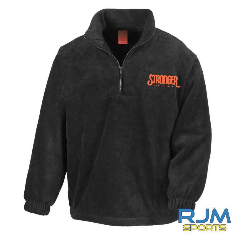 Stronger by Elisha Scott Zip Neck Fleece Black