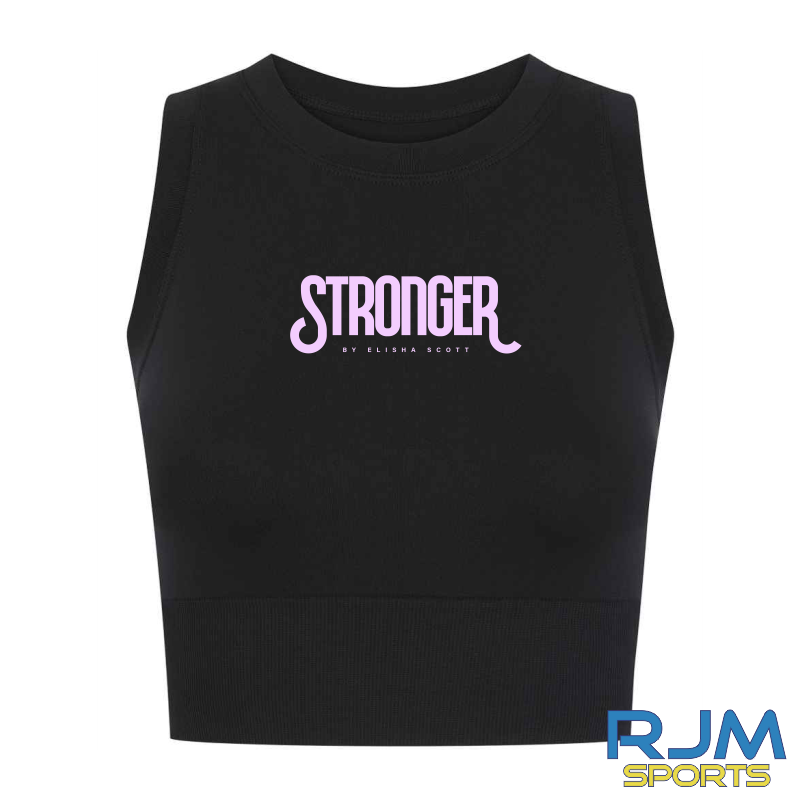Stronger by Elisha Scott Tombo Seamless Crop Top Black