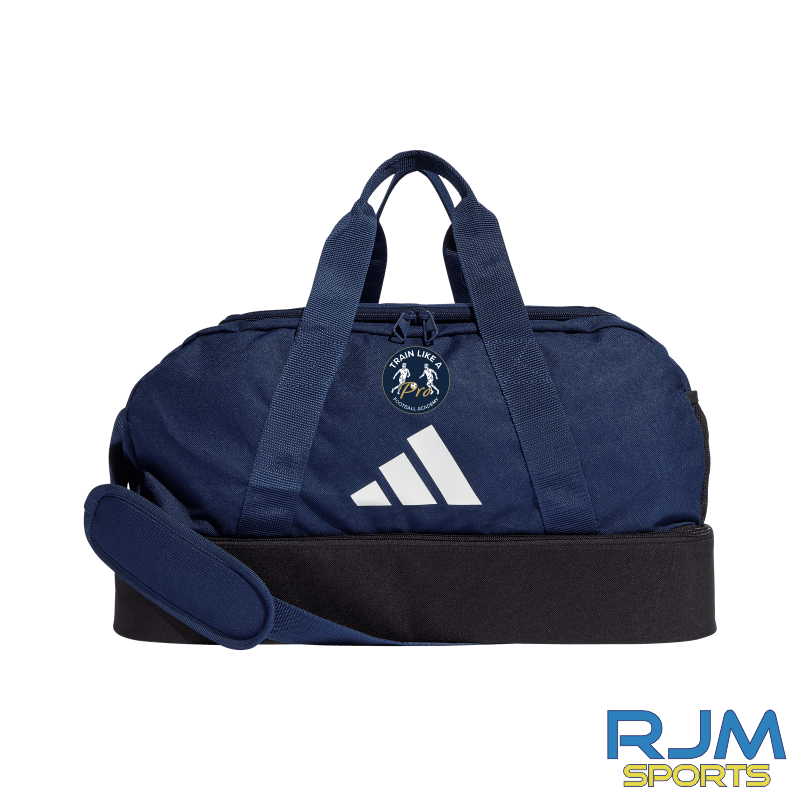 Train Like a Pro Football Academy Adidas Small Tiro League Duffle Bag Bottom Compartment Navy