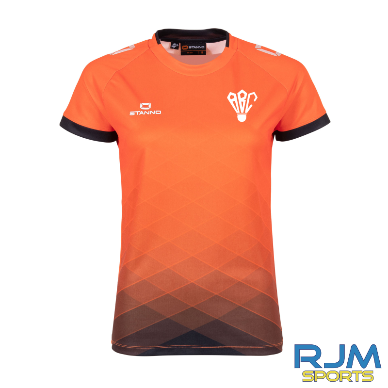 Ayrshire Badminton Club Ladies Stanno Altius Shirt Orange/Black