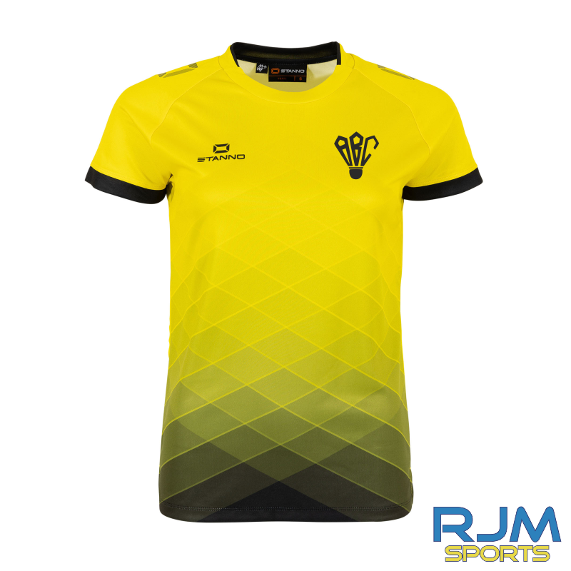 Ayrshire Badminton Club Ladies Stanno Altius Shirt Yellow/Black