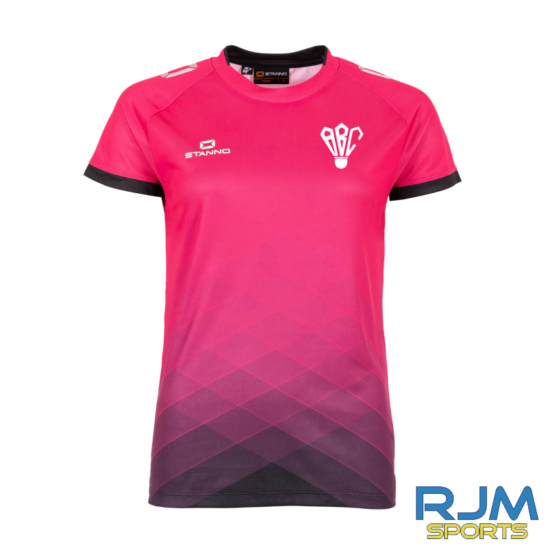 Ayrshire Badminton Club Ladies Stanno Altius Shirt Pink/Black