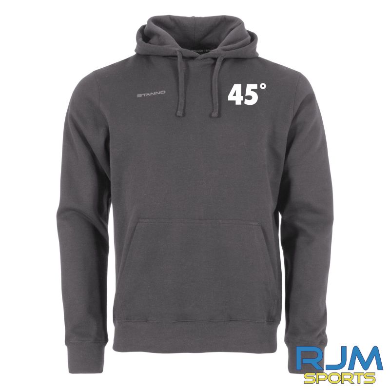 45 Degree Mountaineering Club Stanno Base '45 Degree' Hooded Sweat Top Anthracite