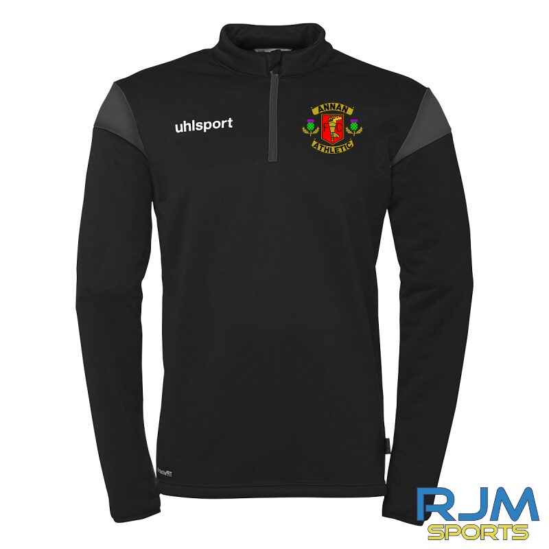 Annan Athletic Ladies & Girls FC Uhlsport Squad 27 1/4 Zip Black/Anthracite