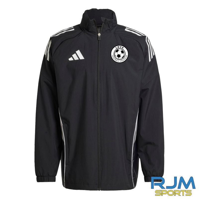 Love Football Coaching Adidas Tiro 25 Competition All Weather Jacket Black