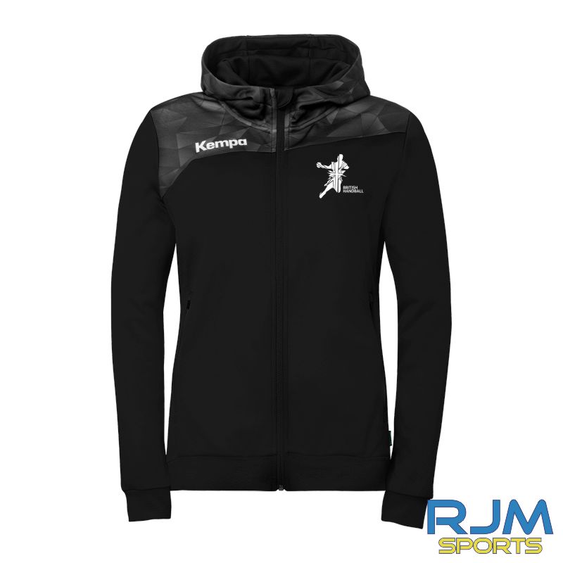 British Handball Association Kempa Ladies Athletics 29 Hood Jacket Black