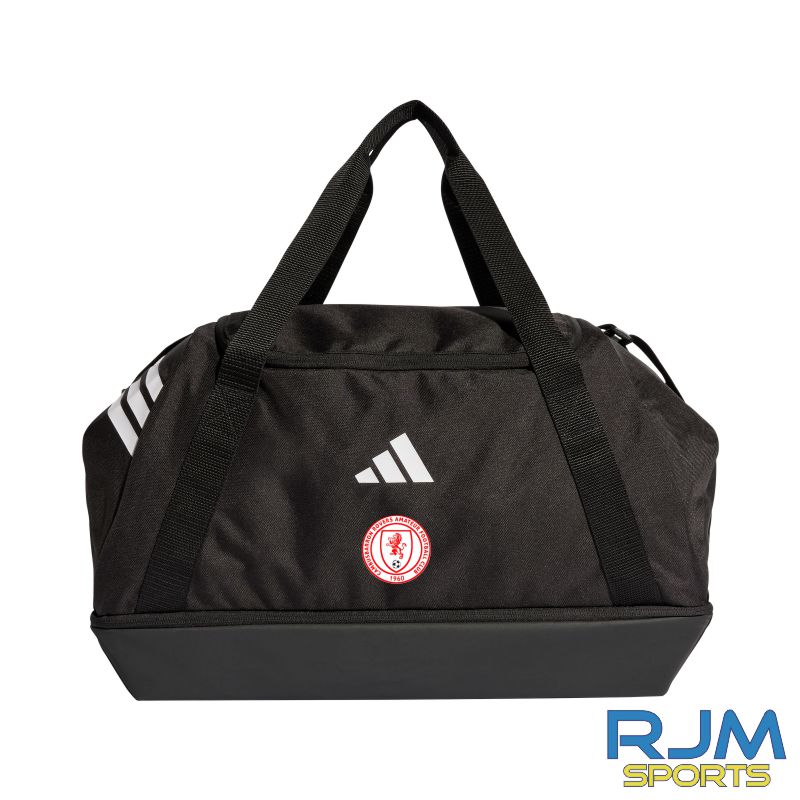 Cambusbarron Rovers FC Adidas Tiro Medium Duffle Bag Bottom Compartment Black