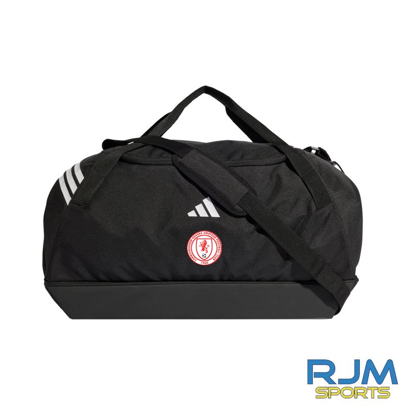 Cambusbarron Rovers FC Adidas Tiro Large Duffle Bag Bottom Compartment Black