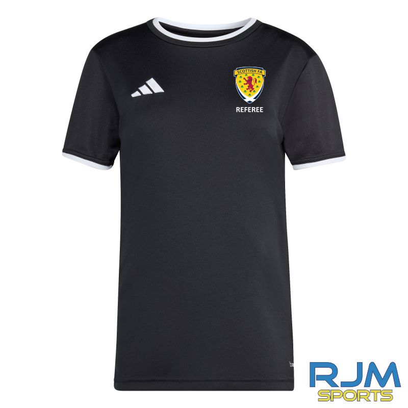 Scottish FA Referee Adidas Women's Entrada 26 Jersey Black/White