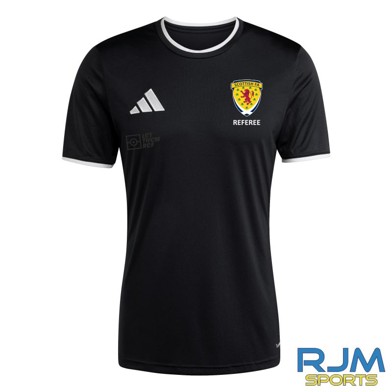 Scottish FA Referee Adidas Entrada 26 Jersey Black/White