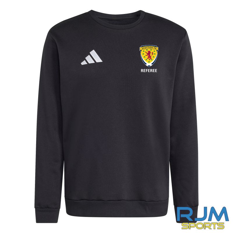 Scottish FA Referee Adidas Entrada 26 Sweatshirt Black/White