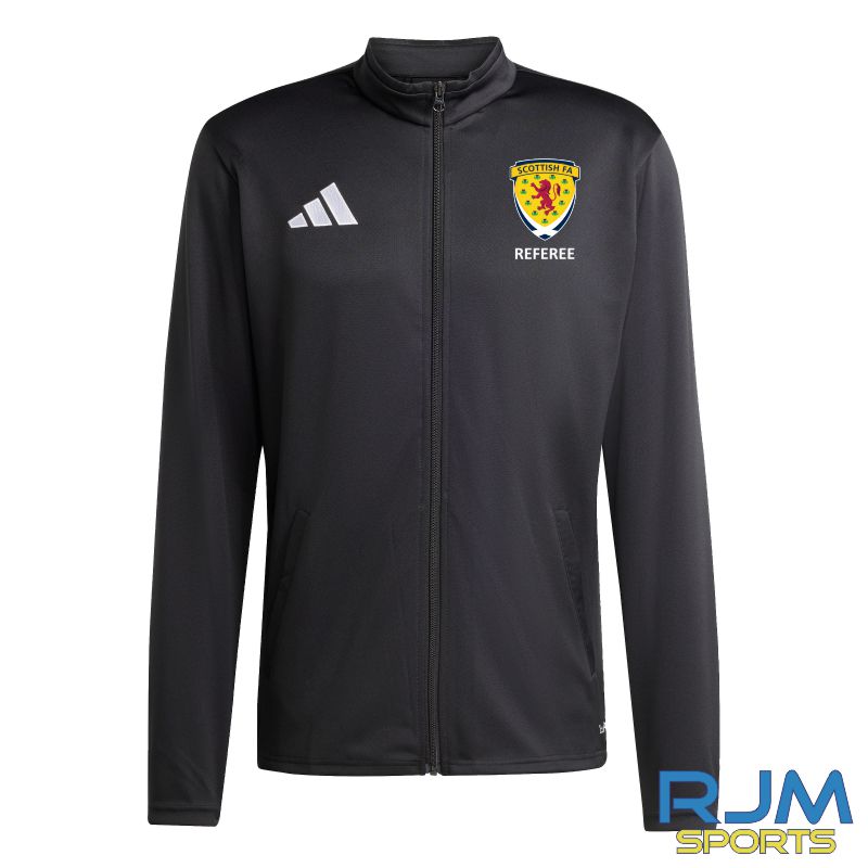 Scottish FA Referee Adidas Entrada 26 Track Jacket Black/White