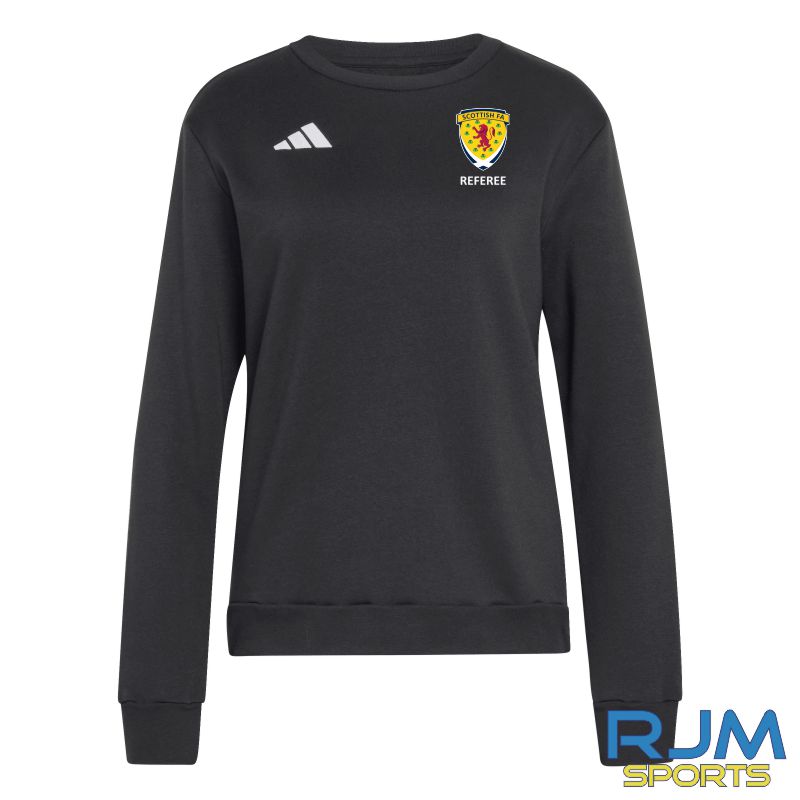 Scottish FA Referee Adidas Women's Entrada 26 Sweatshirt Black/White