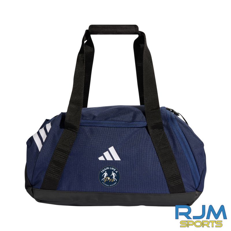 Train Like a Pro Football Academy Adidas Small Tiro Duffle Bag Bottom Compartment Navy