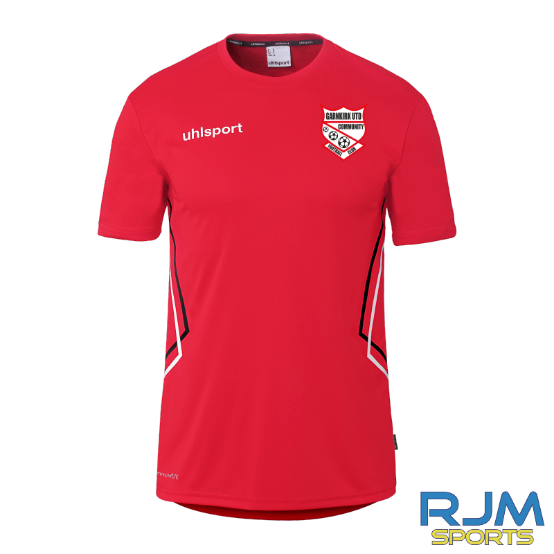 Garnkirk United FC Players Training Uhlsport Equipe 29 Poly Shirt Red/White/Black