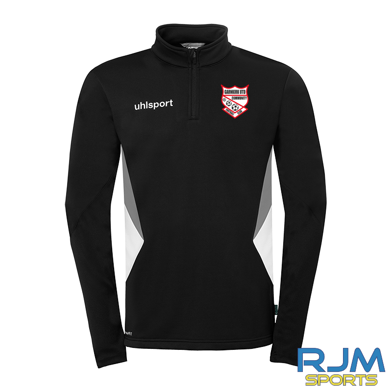 Garnkirk United FC Coaches Training Uhlsport Equipe 29 1/4 Zip Top Black/White