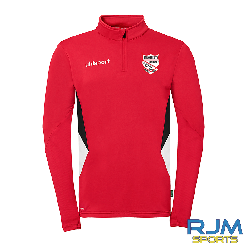 Garnkirk United FC Players Training Uhlsport Equipe 29 1/4 Zip Top Red/White/Black