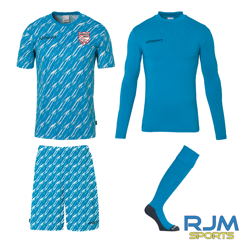 Garnkirk United FC Uhlsport Progressive 28 Goalkeeper Bundle Cyan/White