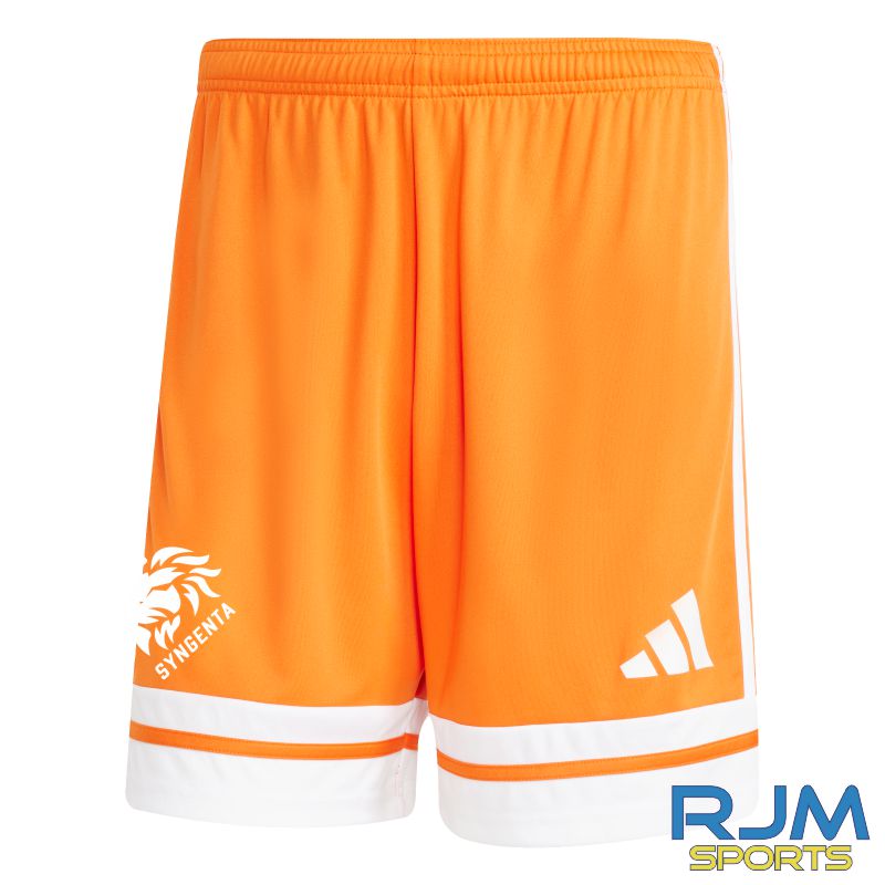 Syngenta Juveniles FC Home Adidas Squadra 25 Short Orange/White