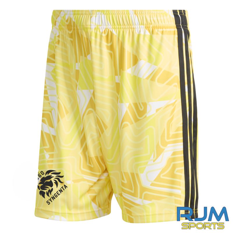 Syngenta Juveniles FC Tournament Kit Goalkeeper Adidas Tiro 26 Competition GK Shorts Bright Yellow