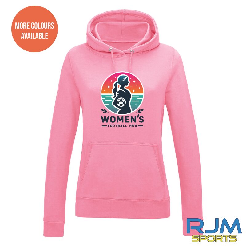 Women's Football Hub AWDis College Hoodie - Large Front Logo