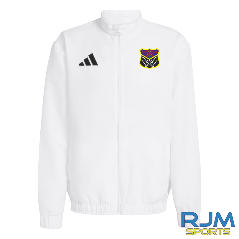 Camelon Bowling Club Adidas Entrada 26 Presentation Jacket White