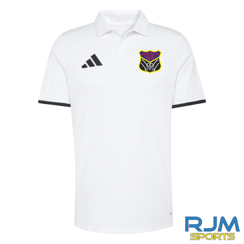 Camelon Bowling Club Adidas Entrada 26 Polo White