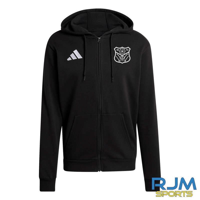 Camelon Bowling Club Adidas Entrada 26 Full Zip Hoodie Black