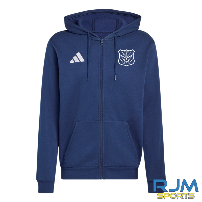 Camelon Bowling Club Adidas Entrada 26 Full Zip Hoodie Navy
