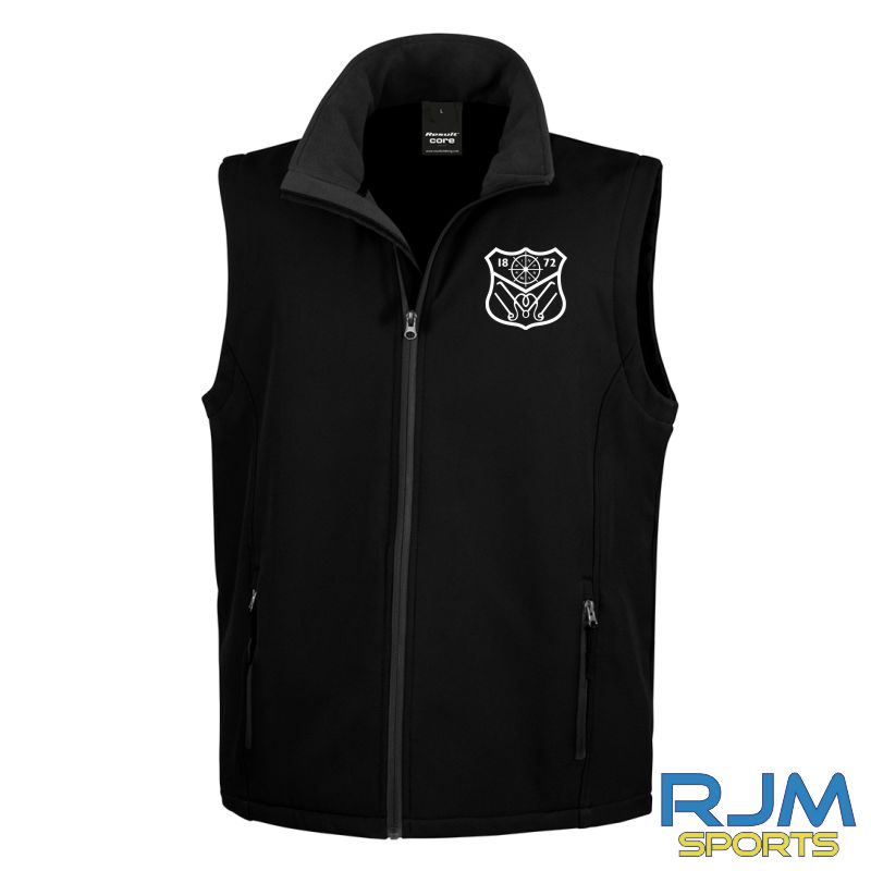 Camelon Bowling Club Result Soft Shell Bodywarmer Black