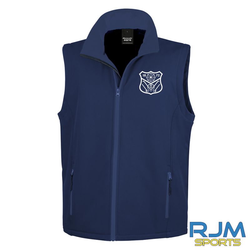 Camelon Bowling Club Result Soft Shell Bodywarmer Navy