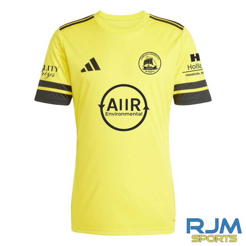 Camelon Juniors FC Away Adidas Squadra 25 Jersey Yellow/Black