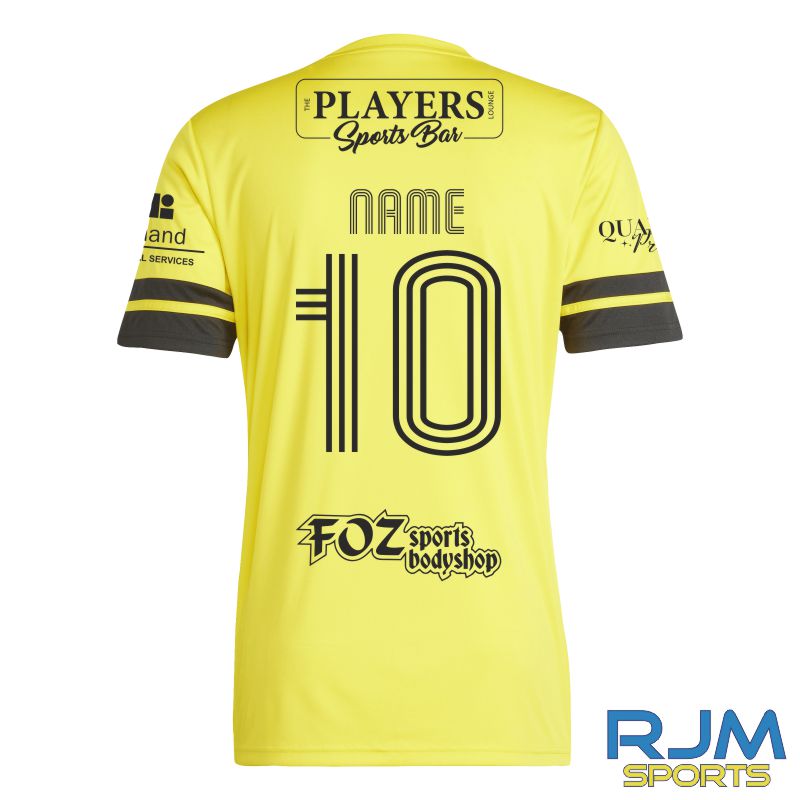 Camelon Juniors FC Away Adidas Squadra 25 Jersey Yellow/Black - Image 3