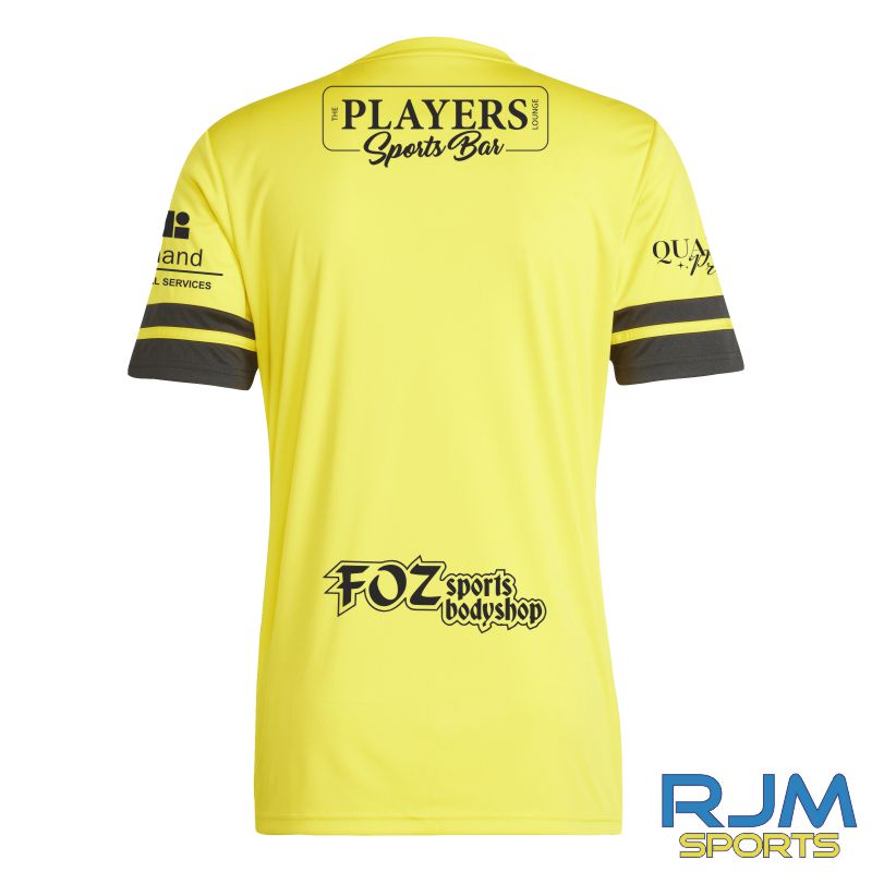 Camelon Juniors FC Away Adidas Squadra 25 Jersey Yellow/Black - Image 4