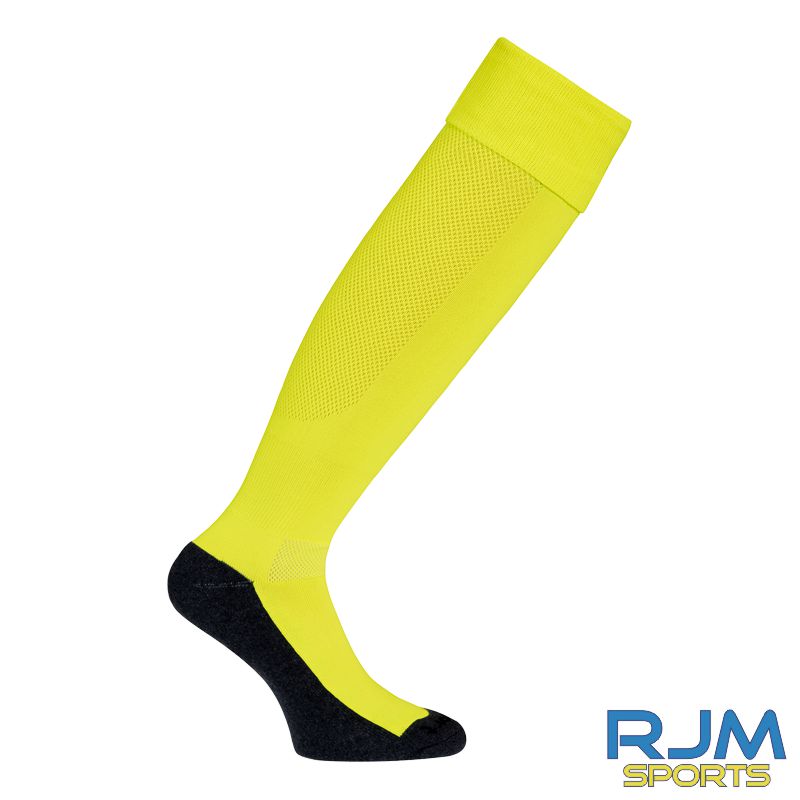 Linlithgow Rose Community FC Home Goalkeeper Uhlsport Team Pro Essential Sock Fluo Yellow