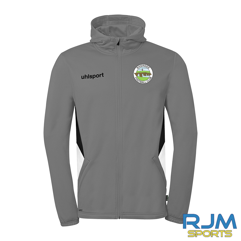 Riverside FC Uhlsport Training Equipe 29 Multi Hood Jacket Stone Grey/White/Black