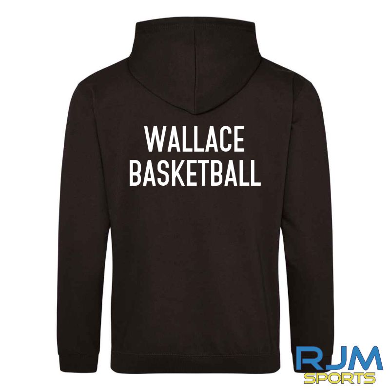 Wallace High School - School of Basketball - AWDis Hoodie Black - Image 3