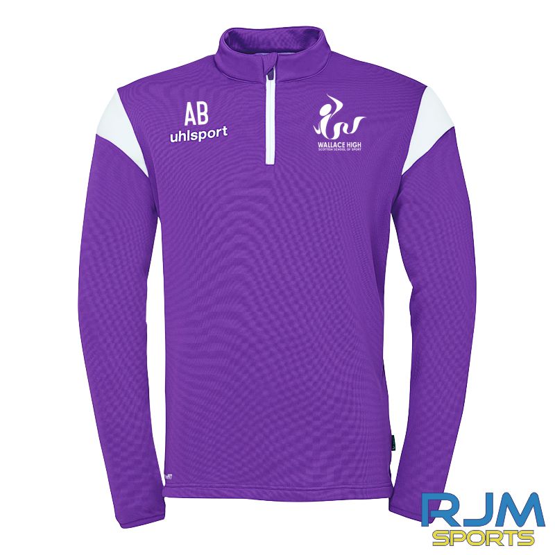 Wallace High School - School of Football - Uhlsport Squad 27 1/4 Zip Purple/White