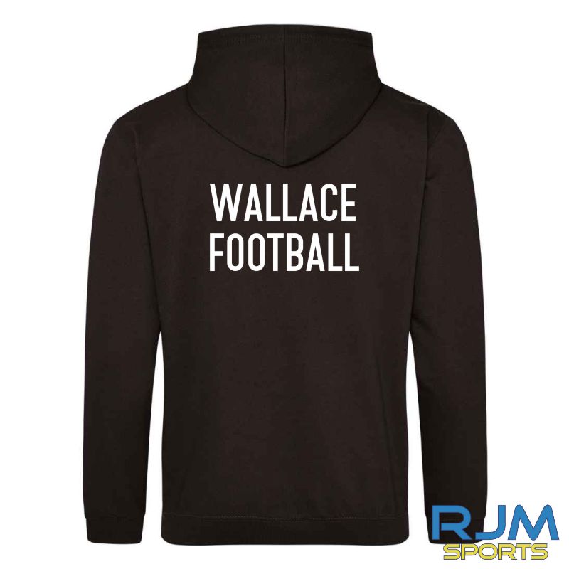 Wallace High School - School of Football - AWDis Hoodie Black - Image 3