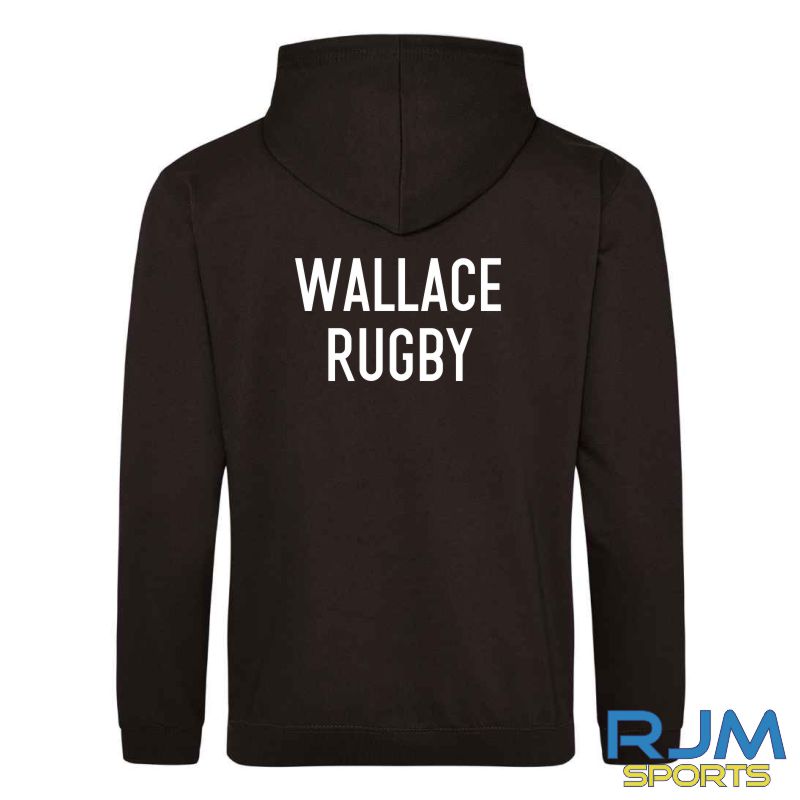 Wallace High School - School of Rugby - AWDis Hoodie Black - Image 3