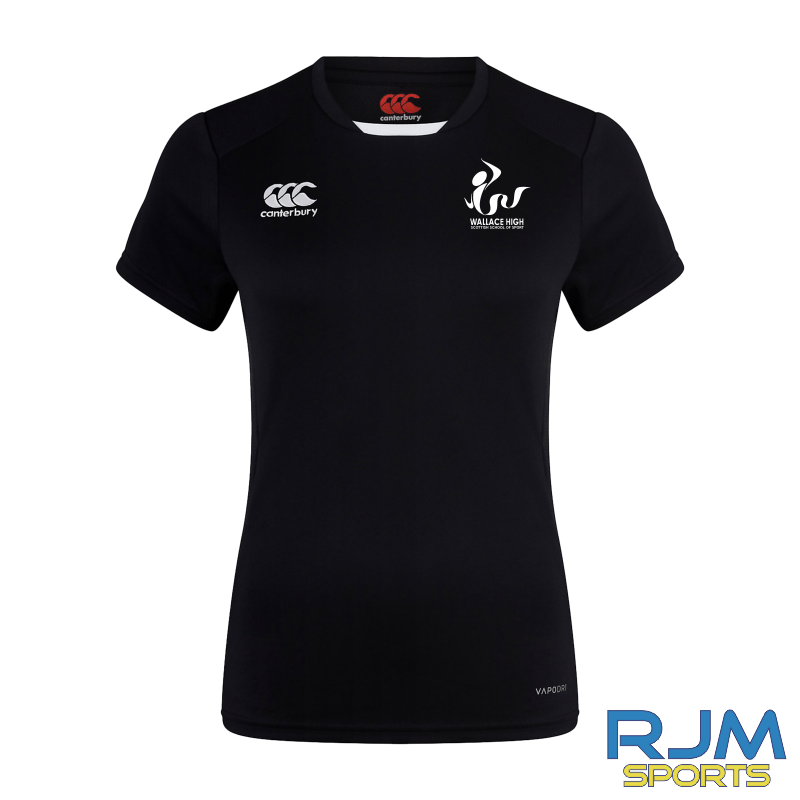 Wallace High School - School of Rugby - Canterbury Women's Club Dry Tee Black