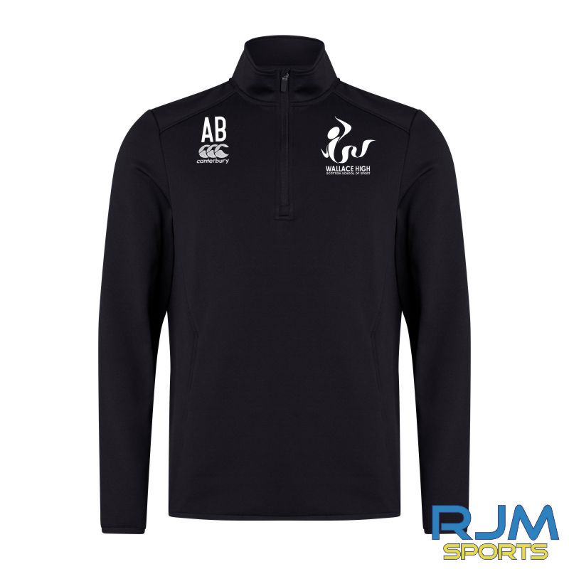 Wallace High School - School of Rugby - Canterbury Club 1/4 Zip Black