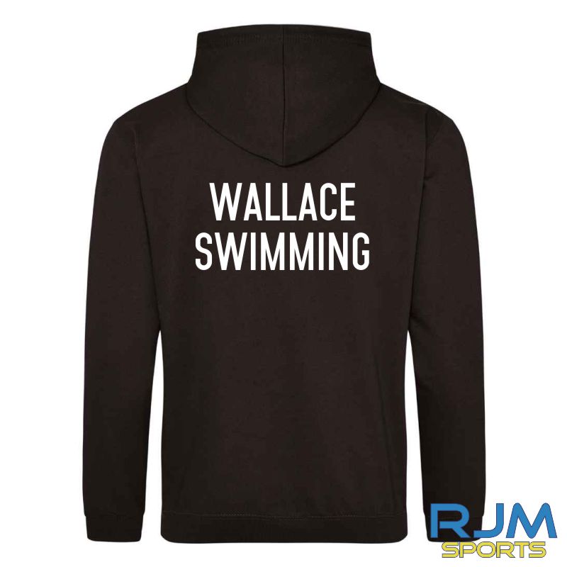 Wallace High School - School of Swimming - AWDis Hoodie Black - Image 3