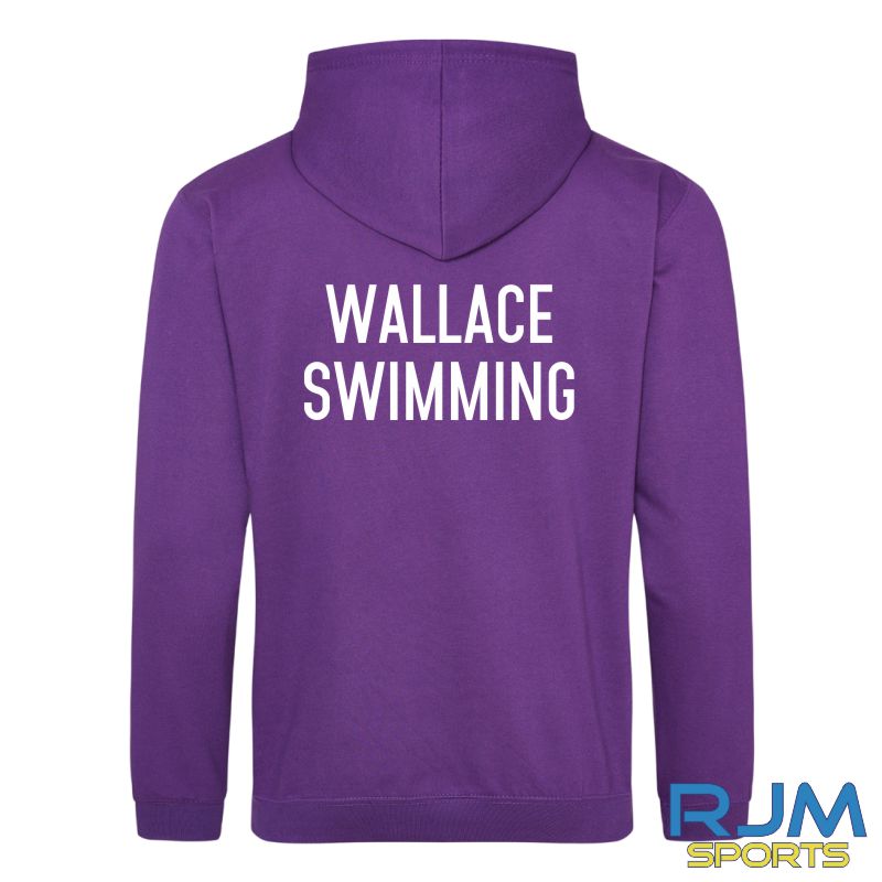 Wallace High School - School of Swimming - AWDis Hoodie Purple - Image 3