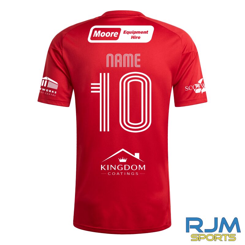 Camelon Juniors FC Home Adidas Tiro 26 Leauge Jersey Red/White - Image 2