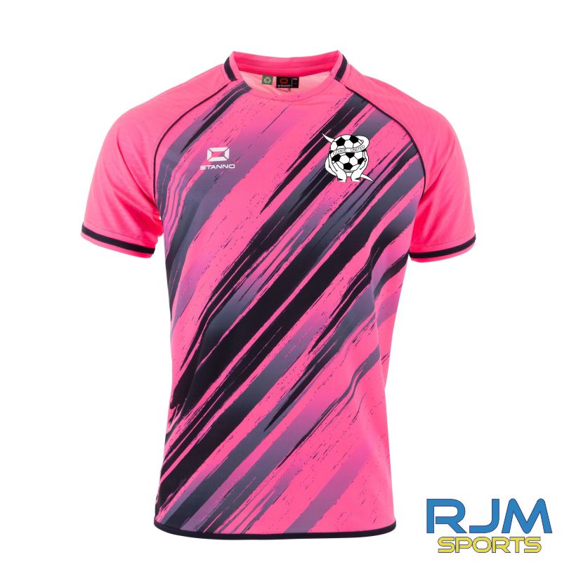 Cowie United FC Away/Girls Stanno Blade Shirt Neon Pink/Navy