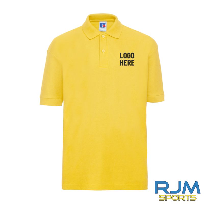 Nethermains Primary School Nursery Russell Poly/Cotton Polo Shirt Yellow