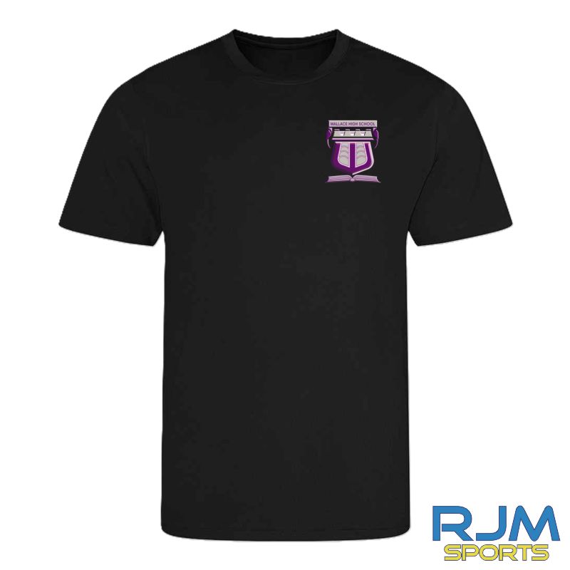 Wallace High School PE Kit - AWDis Cool T-Shirt - Black