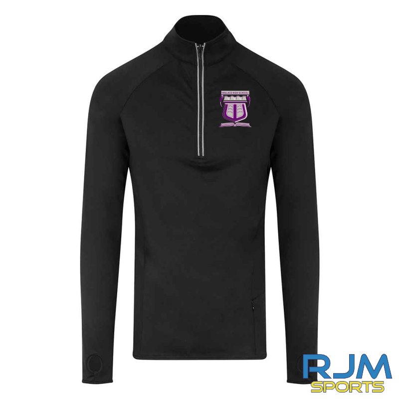 Wallace High School PE Kit - AWDis Cool-Flex Half Zip Top - Black
