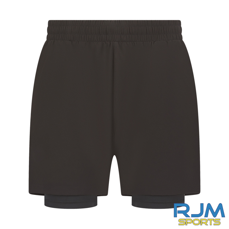Wallace High School PE Kit - Tombo Double Layer Sports Shorts - Black